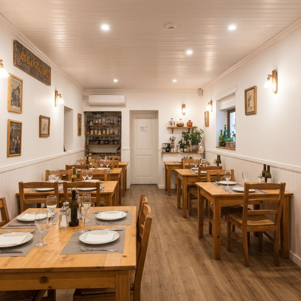 Interior do restaurante O Rodinhas